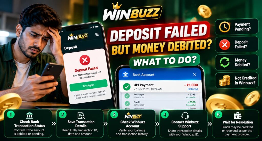 Winbuzz Deposit Failed, Money Debited