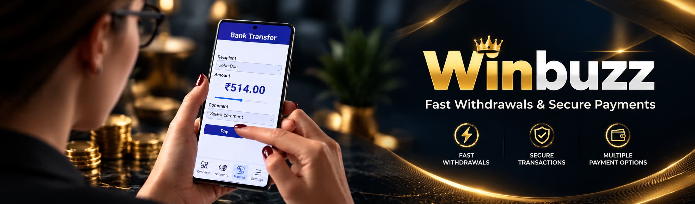 Luxury Bank Transfer Banner