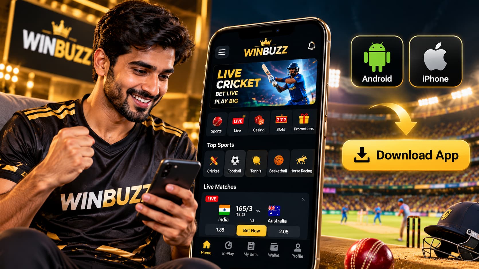 Winbuzz Cricket Betting App Banner